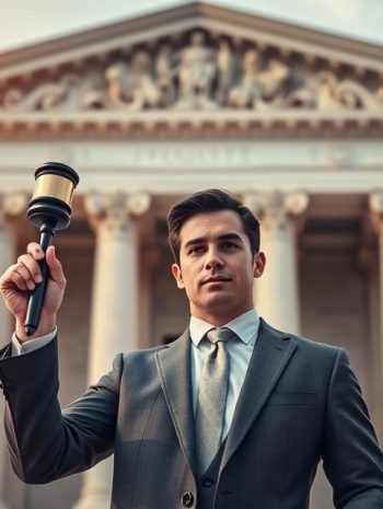 Divorce Lawyer Cost: What You Need To Know In 2025 4 A Majestic Courthouse Stands Tall, Its Marble Columns And Ornate Façade Exuding A Sense Of Justice And Authority. In The Foreground, A Confident Individual, Clad In A Sharp Suit, Holds Up A Gavel, Symbolizing The Power Of The Legal System To Protect One'S Rights. The Lighting Is Warm And Focused, Creating A Sense Of Determination And Resolve. The Background Is Blurred, Drawing The Viewer'S Attention To The Central Figure, Who Serves As The Embodiment Of Legal Rights Protection. The Scene Evokes A Feeling Of Determination, Strength, And The Unwavering Commitment To Safeguarding The Legal Rights Of Individuals.